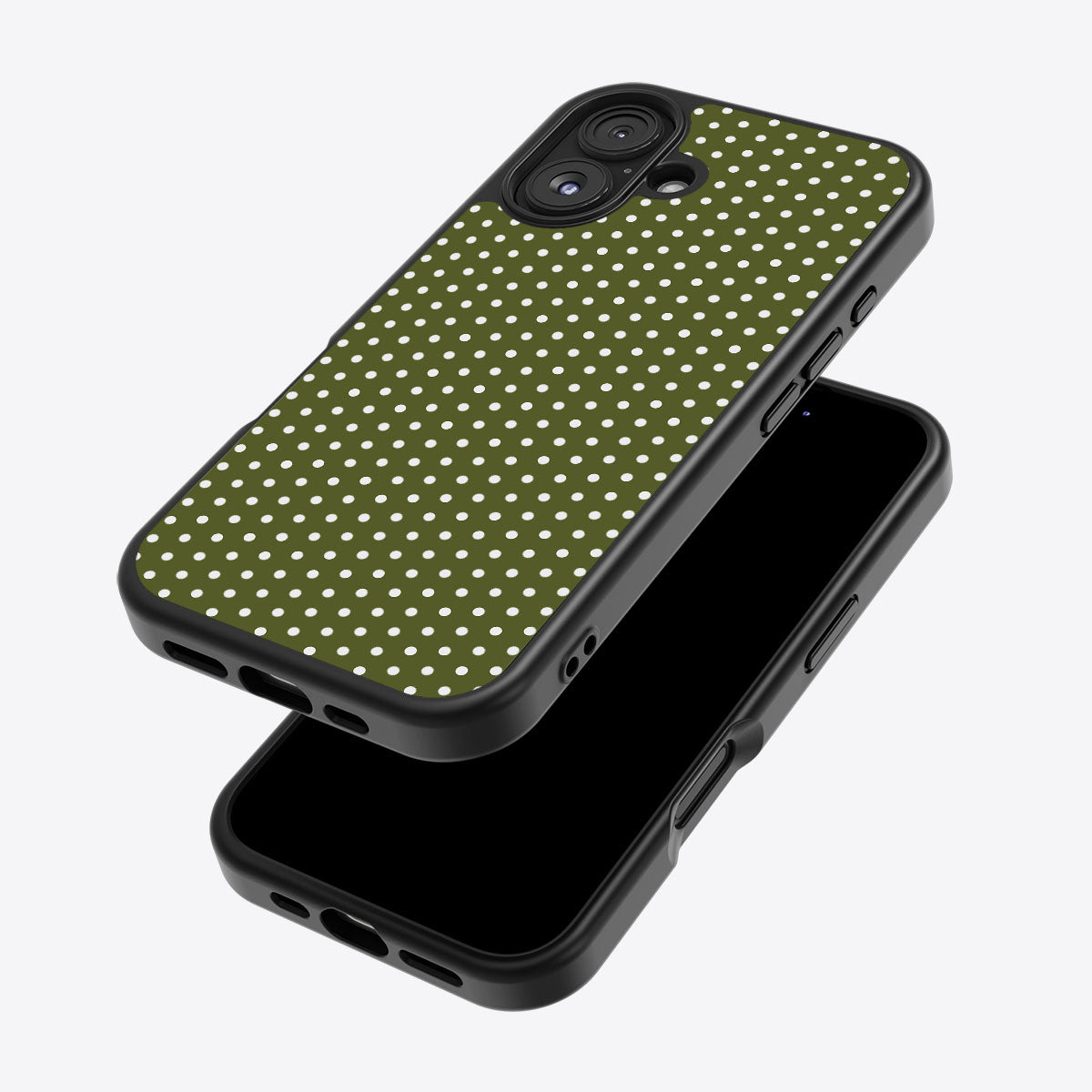 Forest Mesh iPhone 16 case – back and side view