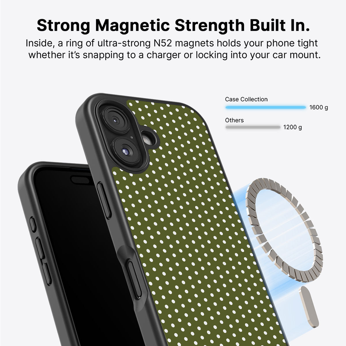 iPhone 16 MagSafe case – Forest Mesh design