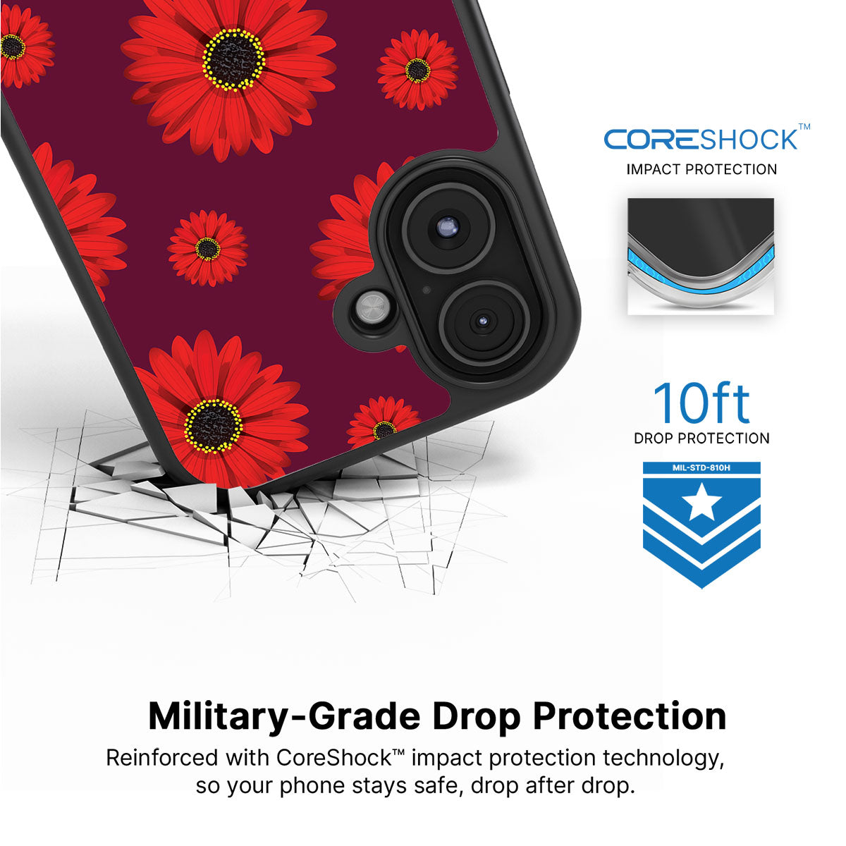 Gerbera Daisy - iPhone 16 Case #case type_core (magsafe), #case type_core (non magsafe)