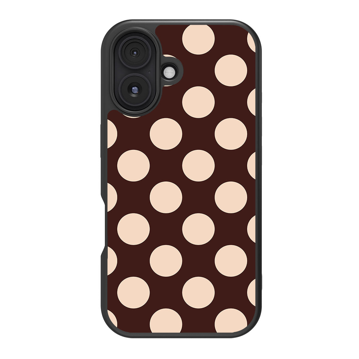 Hazelnut Spread design back view – iPhone 16 case