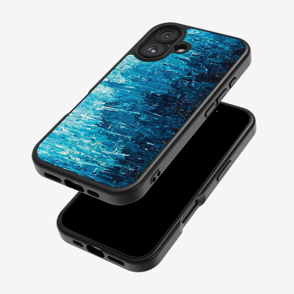 Indigo Impasto - iPhone 16 Case #case type_core (magsafe), #case type_core (non magsafe)