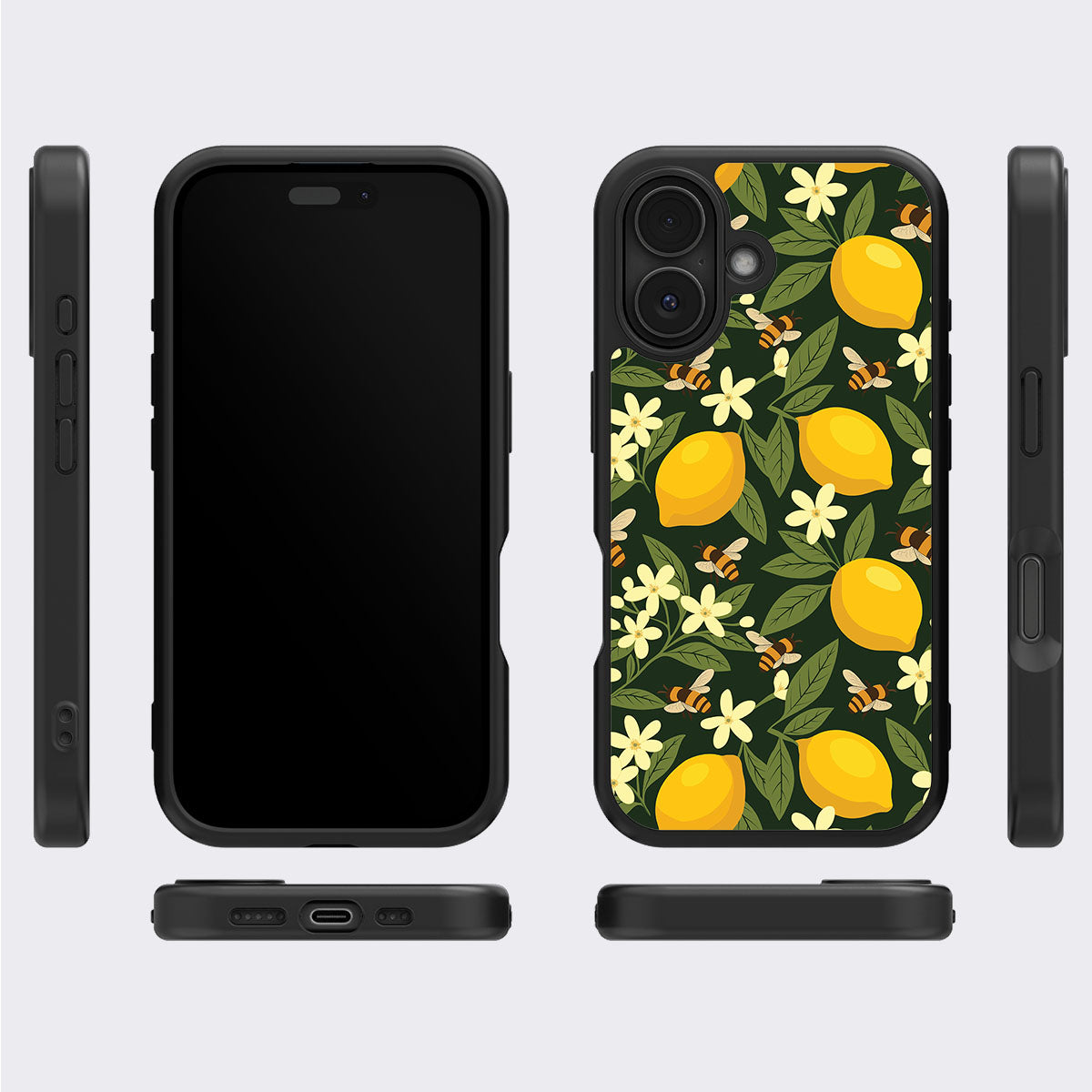 Lemon and Bees - iPhone 16 Case #case type_core (magsafe), #case type_core (non magsafe)