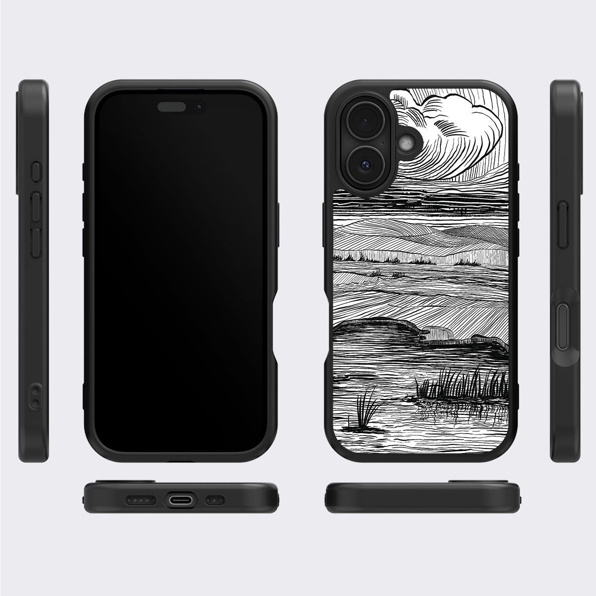 Linear Landscape - iPhone 16 Case #case type_core (magsafe), #case type_core (non magsafe)