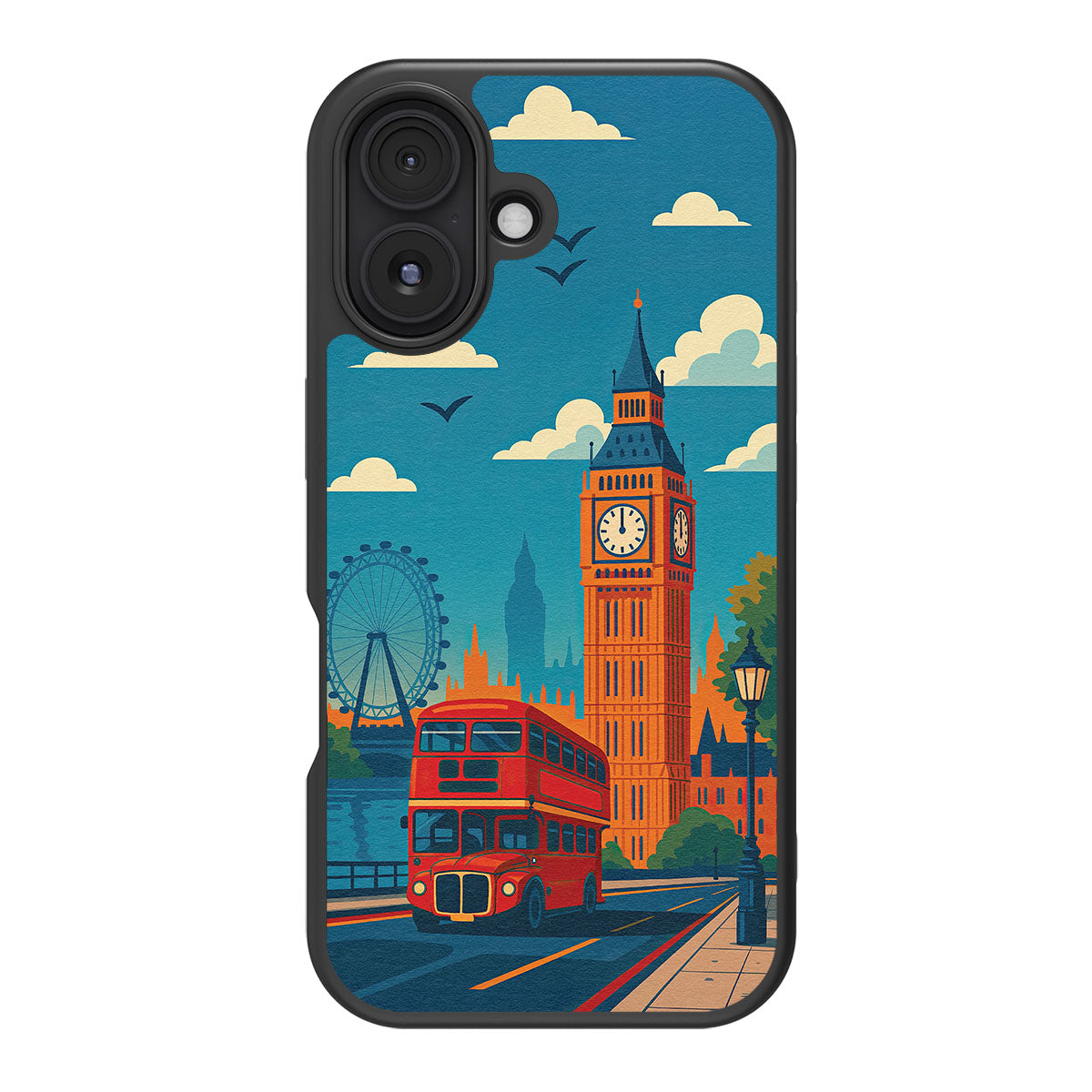 London design back view – iPhone 16 case