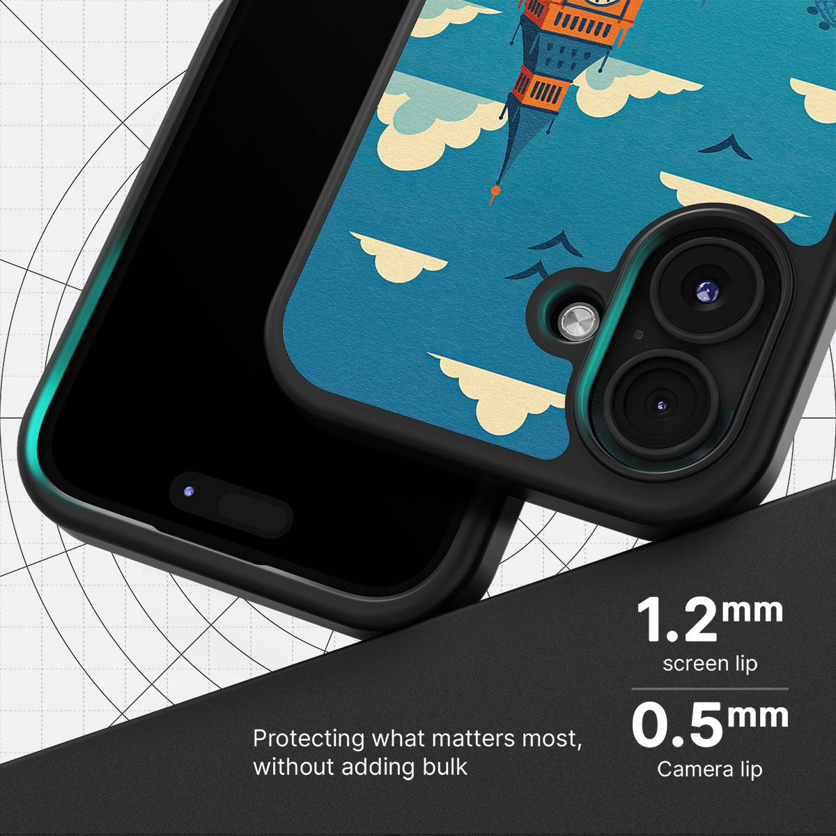 London slim iPhone 16 phone case