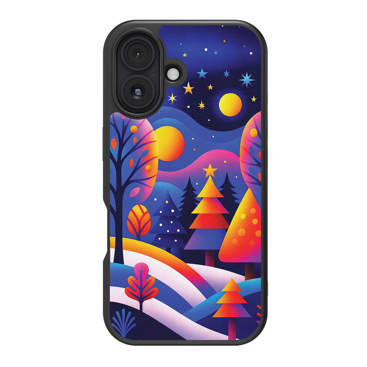 Luminous Joy design back view – iPhone 16 case