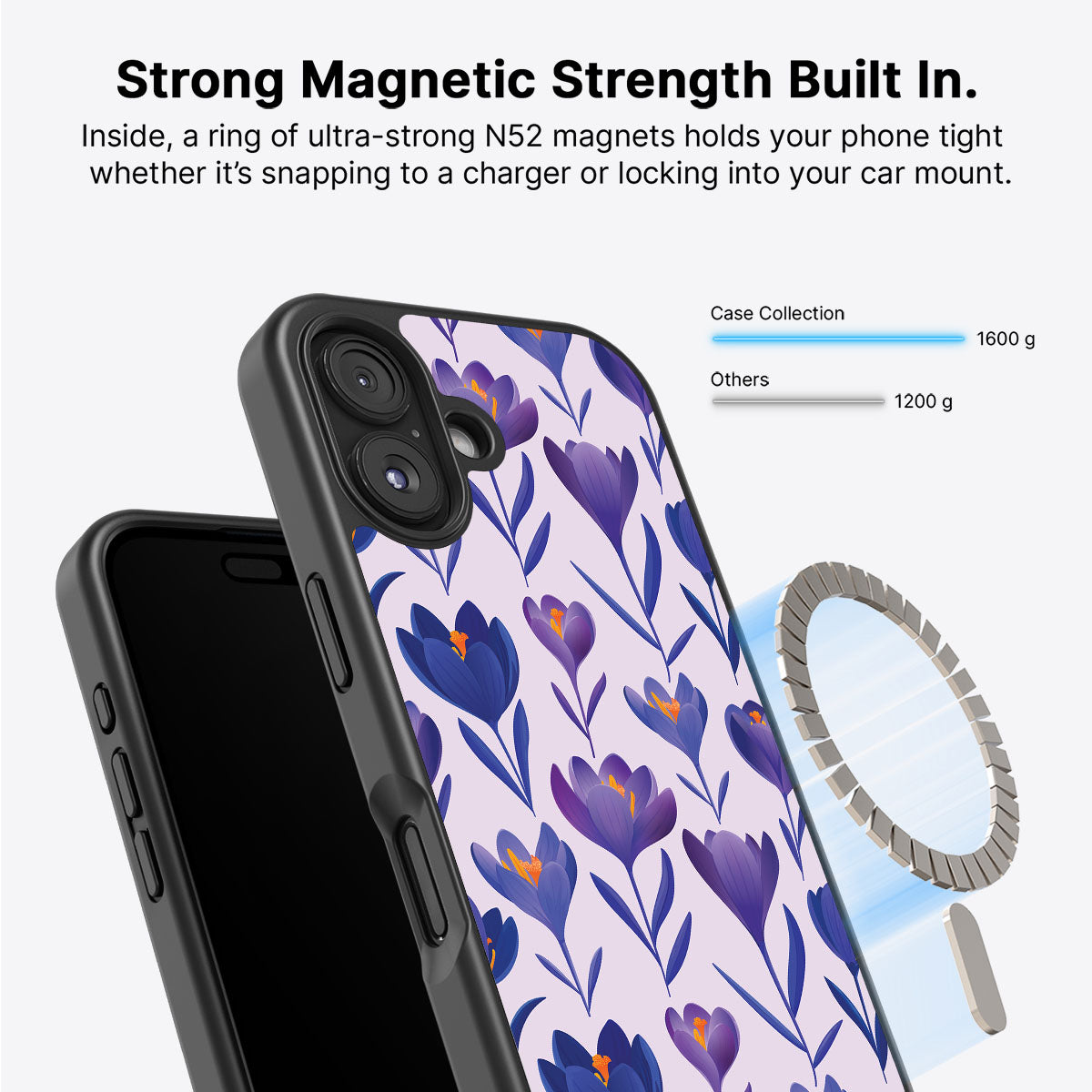 Midnight Crocus - iPhone 16 Case #case type_core (magsafe)