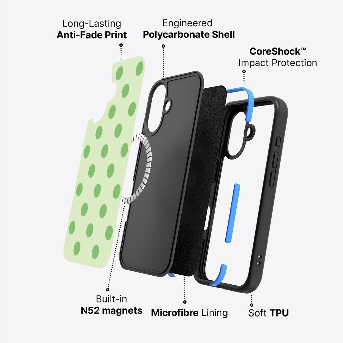 iPhone 16 case construction – Mint Mojito phone case