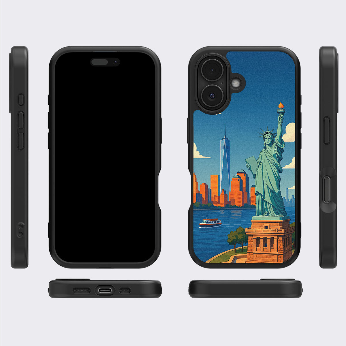 Newyork iPhone 16 case cover – multi-angle view