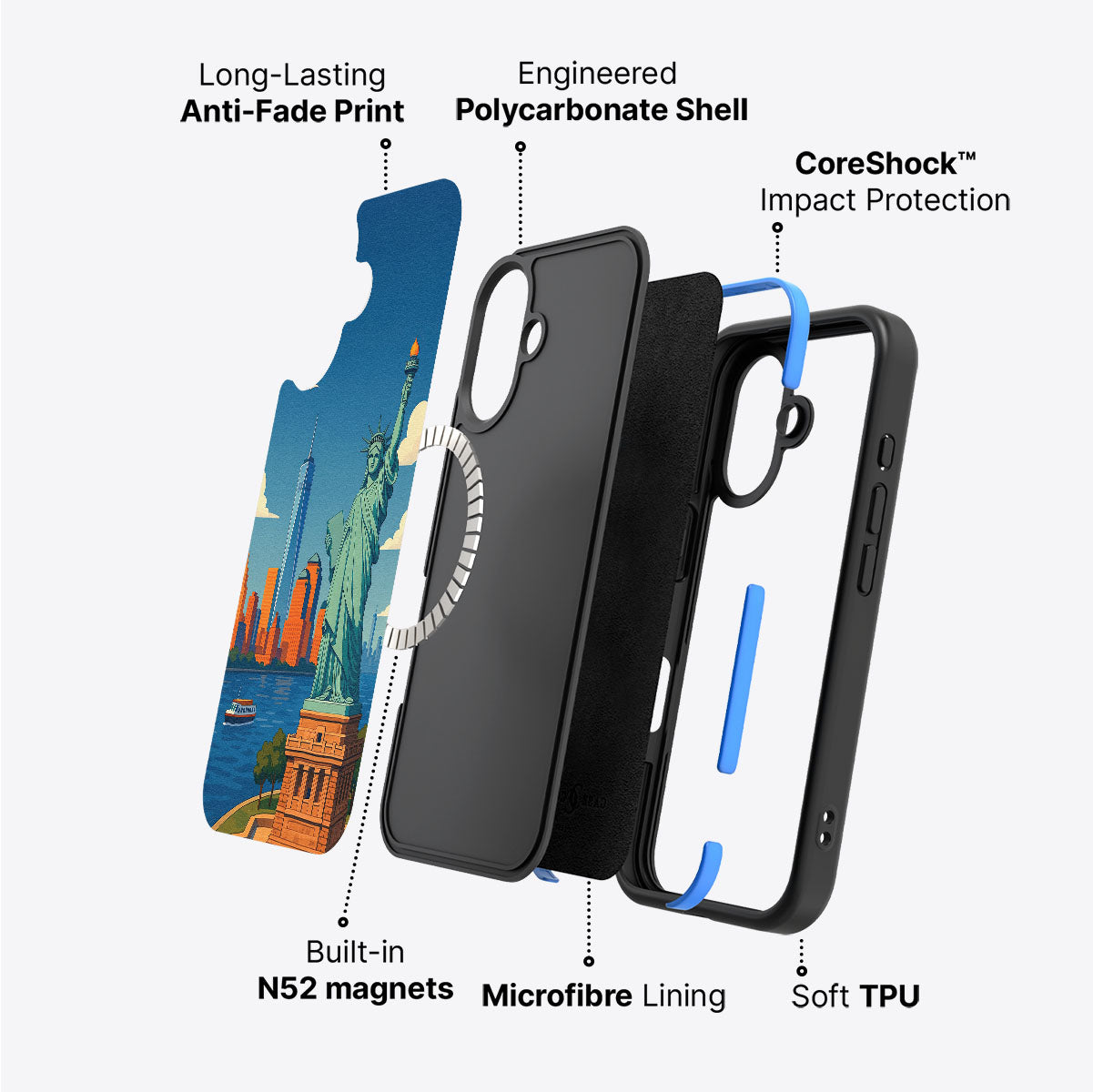 iPhone 16 case construction – Newyork phone case