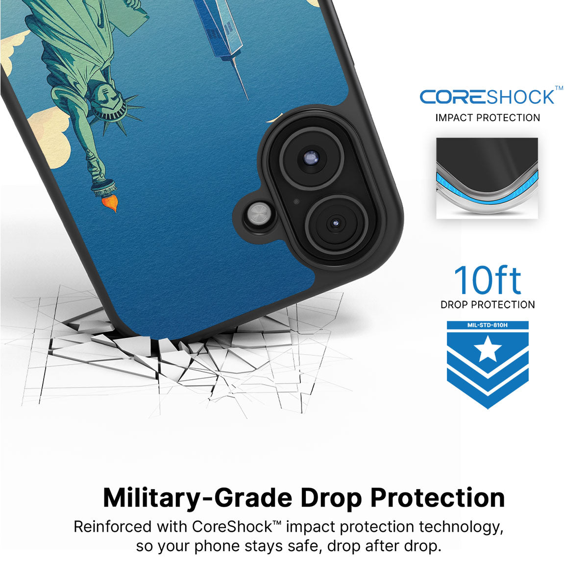 Newyork iPhone 16 case with drop protection
