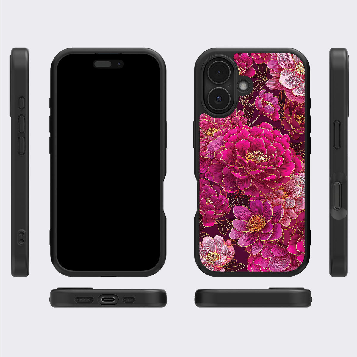 Pink Reverie iPhone 16 case cover – multi-angle view