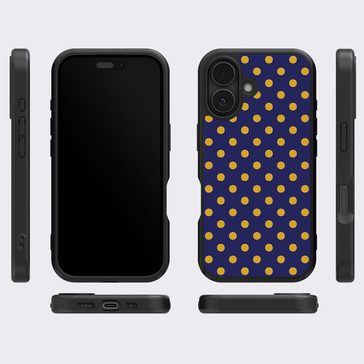 Retro Gold iPhone 16 case cover – multi-angle view