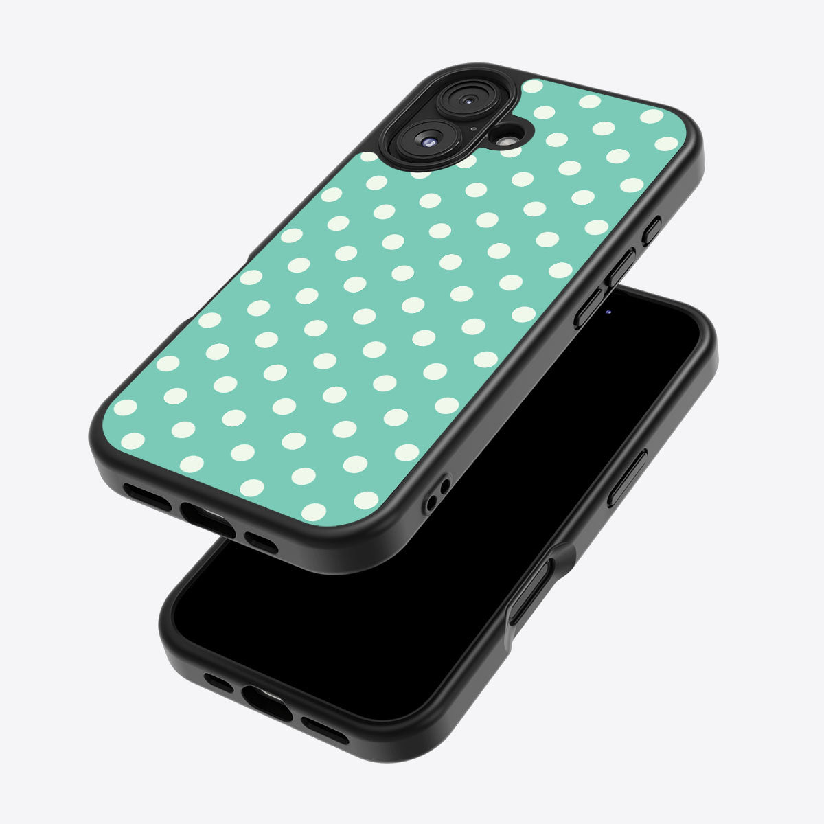 Sea Pearls iPhone 16 case – back and side view
