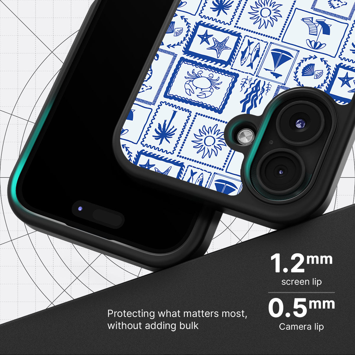 Seaside Sketches - iPhone 16 Case #case type_core (magsafe), #case type_core (non magsafe)