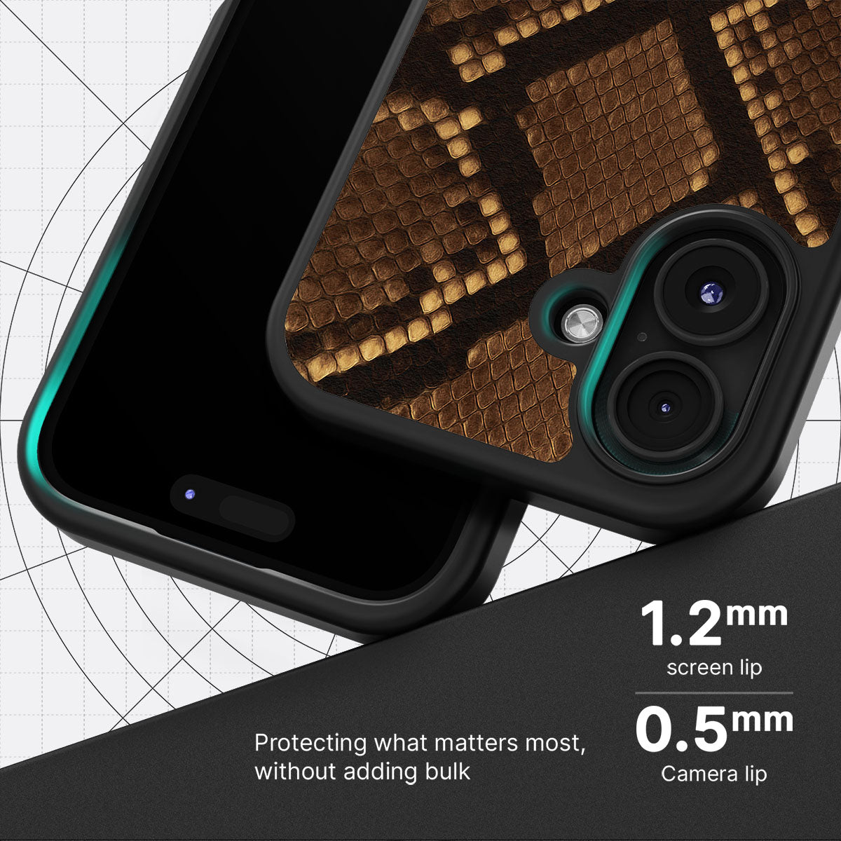 Sepia Snake - iPhone 16 Case #case type_core (magsafe), #case type_core (non magsafe)