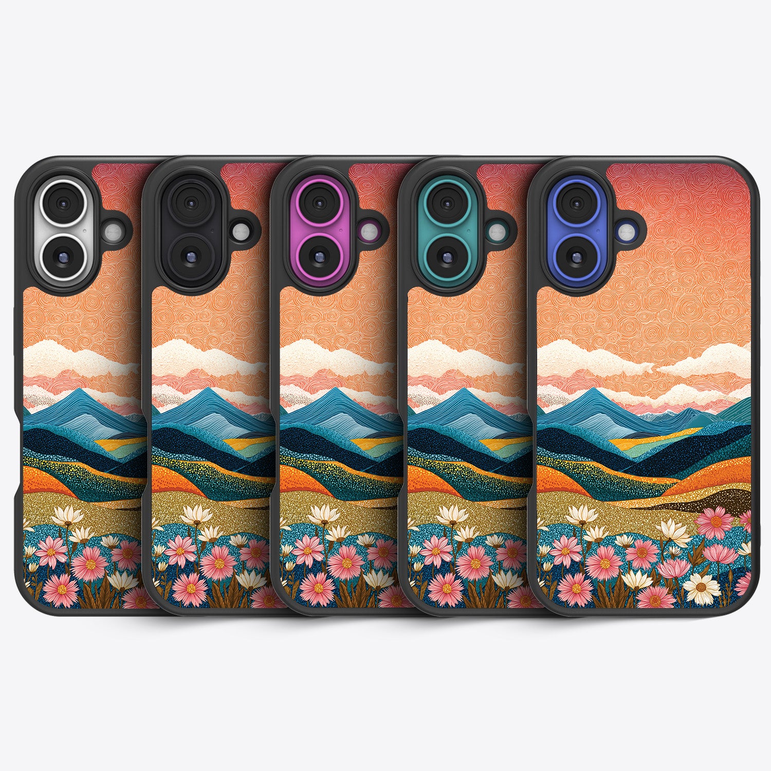 Sunset Designer iPhone 16 Case – Soft Horizon | MagSafe