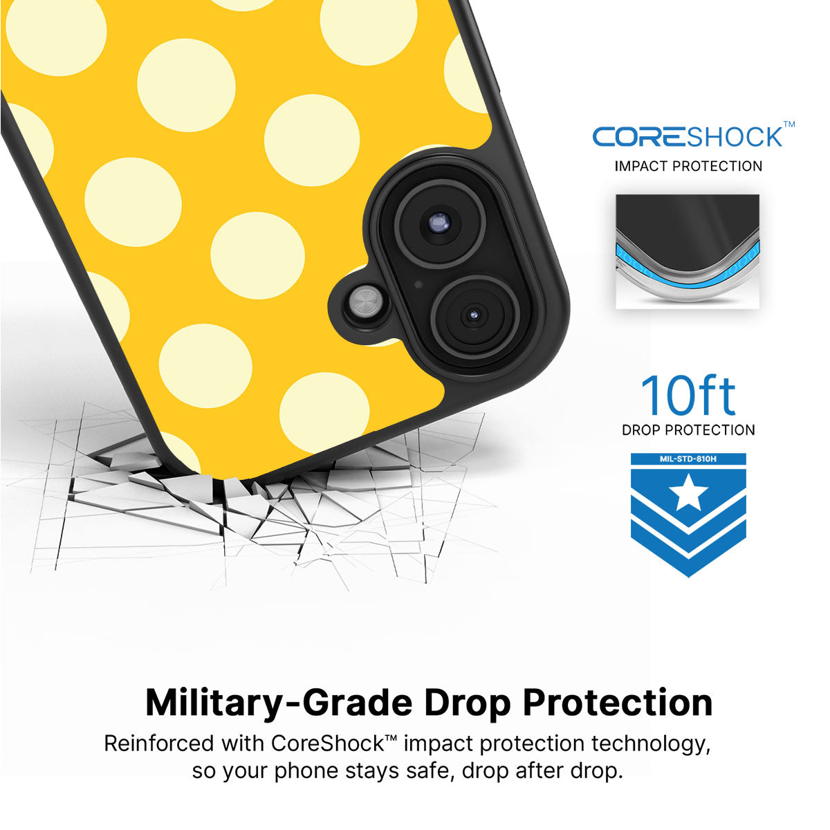 Sunny Dots - iPhone 16 Case #case type_core (magsafe), #case type_core (non magsafe)