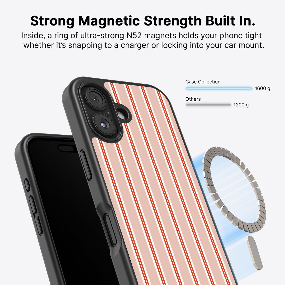 Vermillion Streak - iPhone 16 Case #case type_core (magsafe)