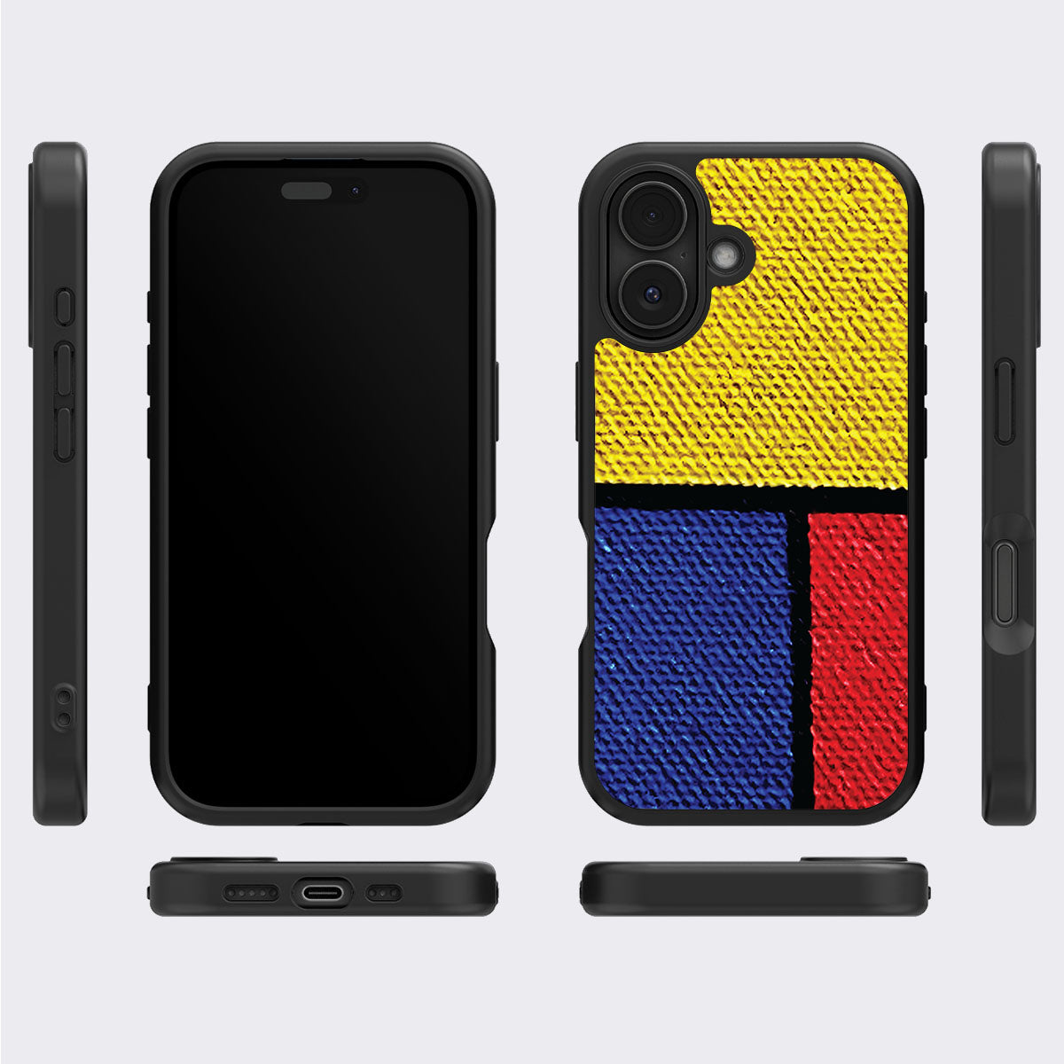Bauhaus Blocks - iPhone 16 Plus Case #case type_core (magsafe), #case type_core (non magsafe)