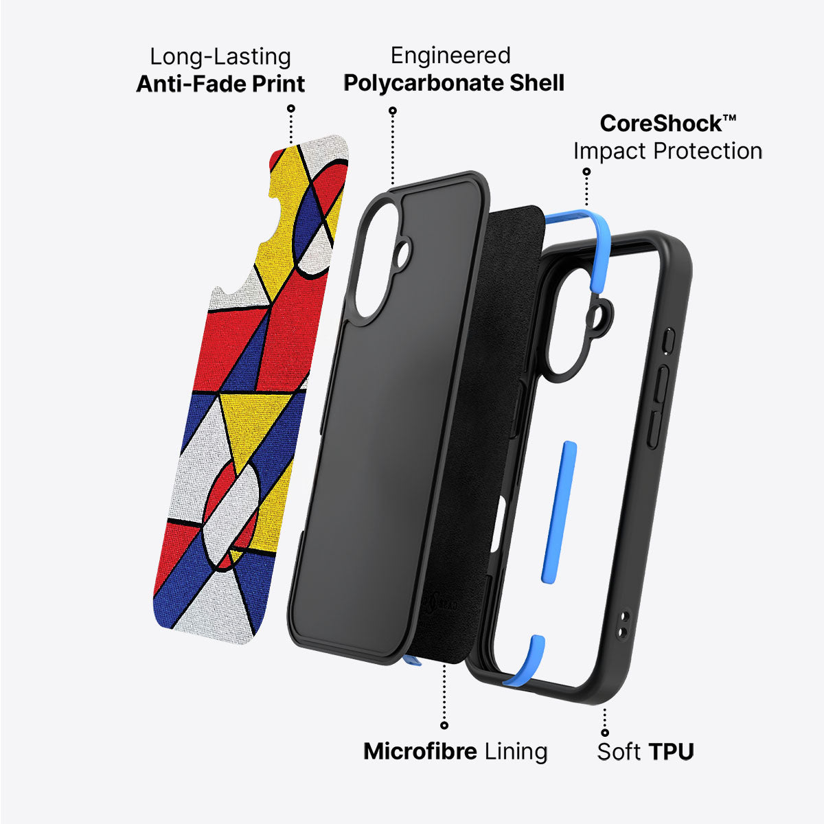 Bauhaus Proper - iPhone 16 Plus Case #case type_core (non magsafe)