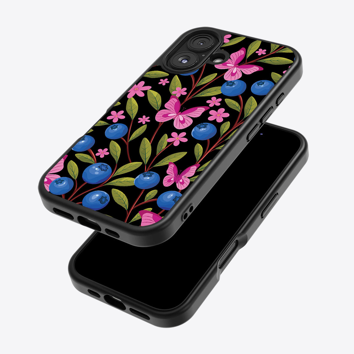 Blueberry Butterflies - iPhone 16 Plus Case #case type_core (magsafe), #case type_core (non magsafe)