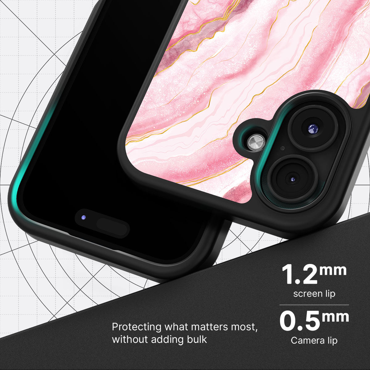 Blushed Marble - iPhone 16 Plus Case, #case type_core (magsafe), #case type_core (non magsafe)