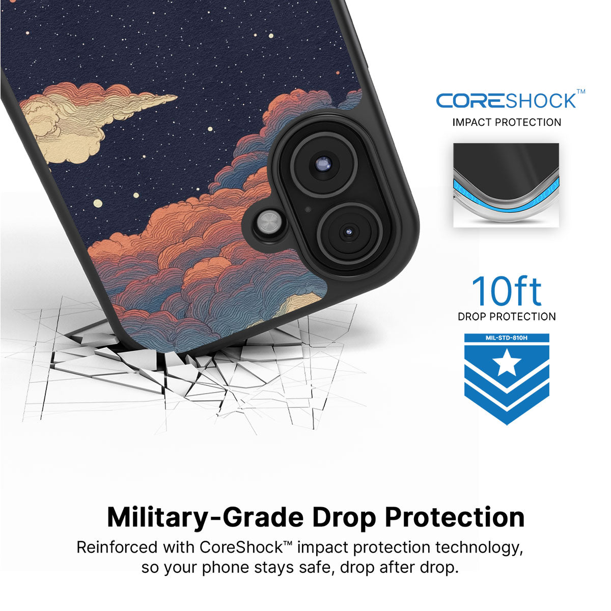 Blushed Moon - iPhone 16 Plus Case #case type_core (magsafe), #case type_core (non magsafe)