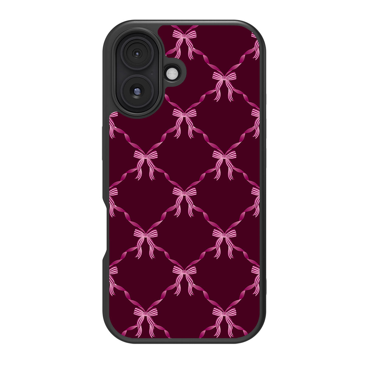 Bordeaux Bow - iPhone 16 Plus Case