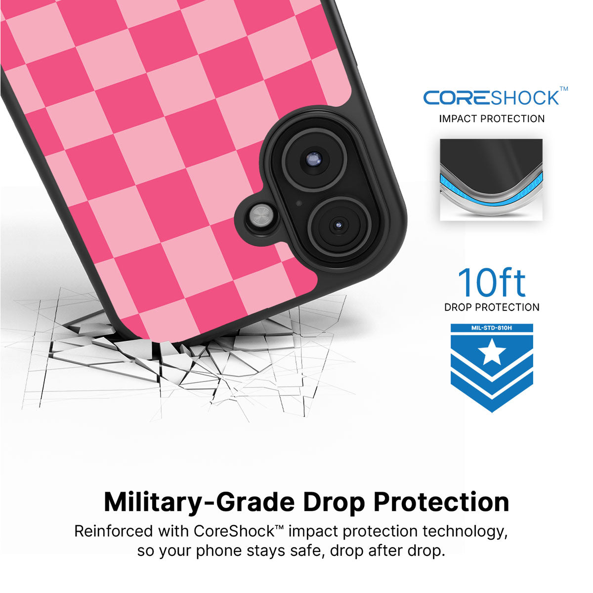 Candy Check iPhone 16 Plus case with drop protection