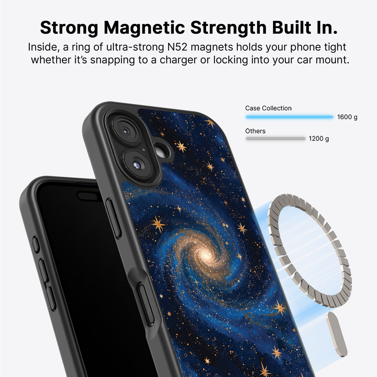 Galaxy Designer iPhone 16 Plus Case – Cosmic Tide | MagSafe