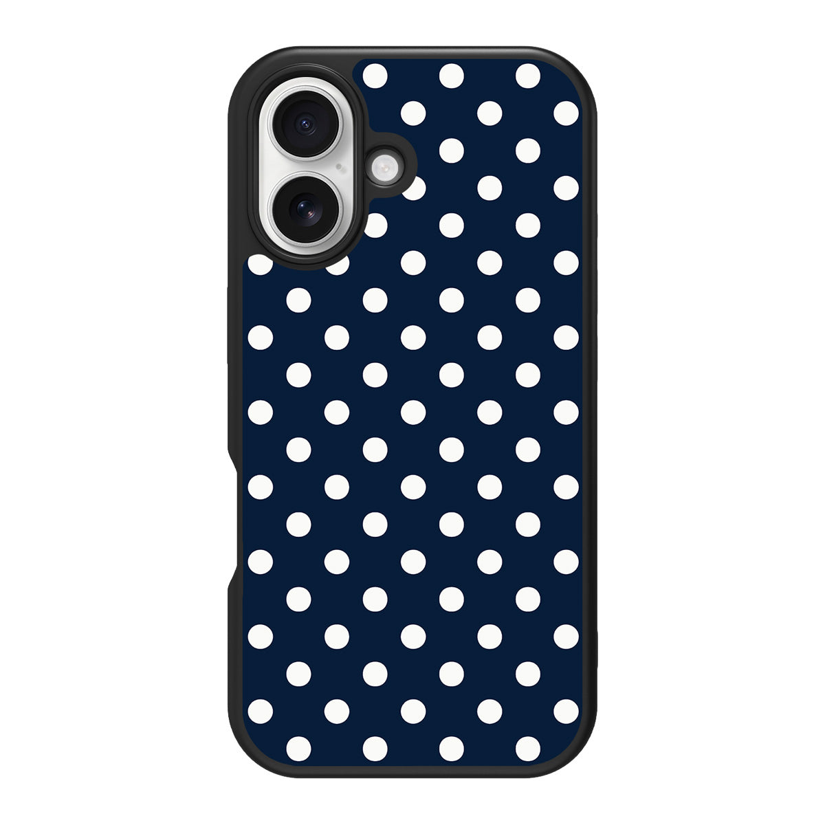 Navy Polka Dot iPhone 16 Plus Case – Deep Sea | MagSafe