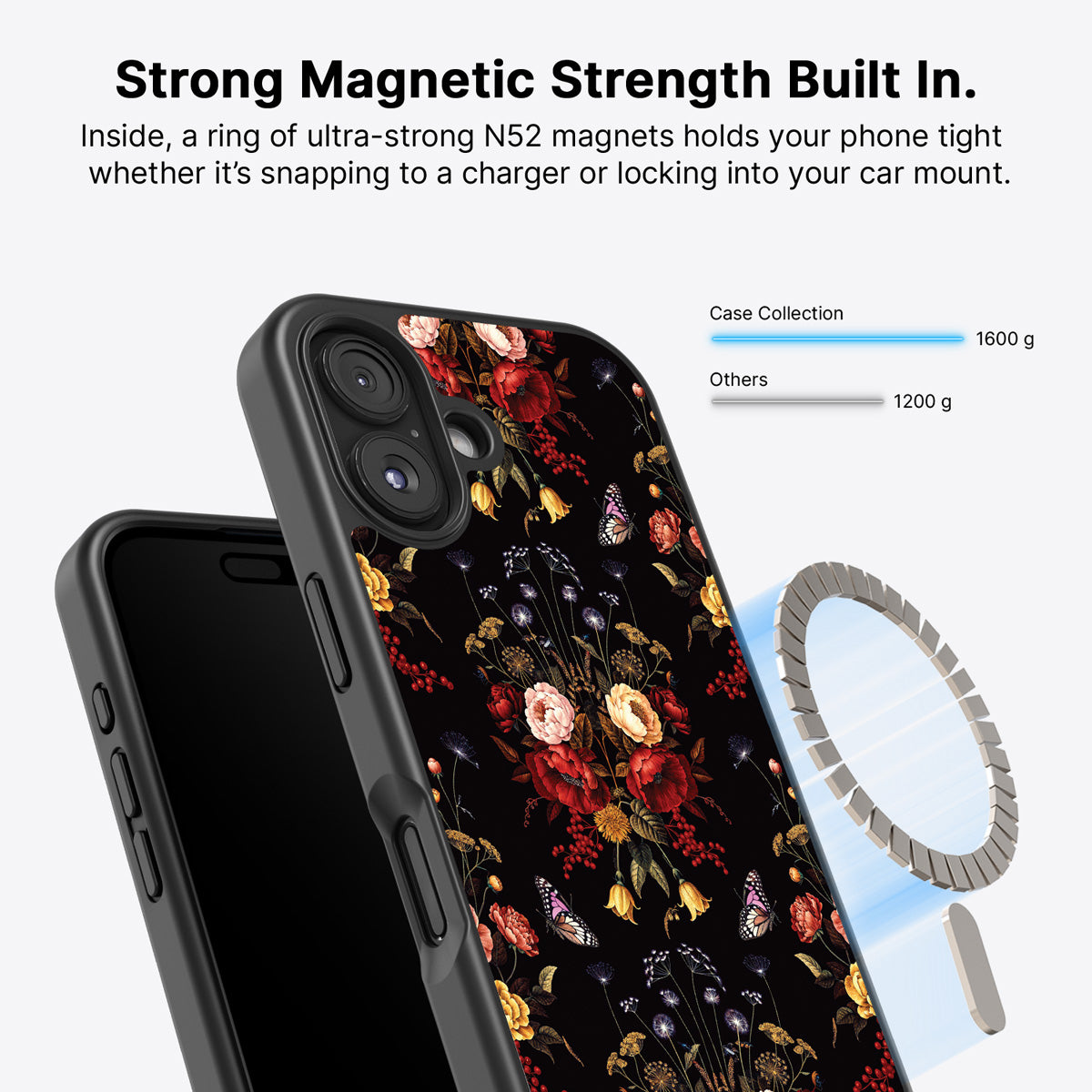 iPhone 16 Plus MagSafe case – Kelmscott Bloom design