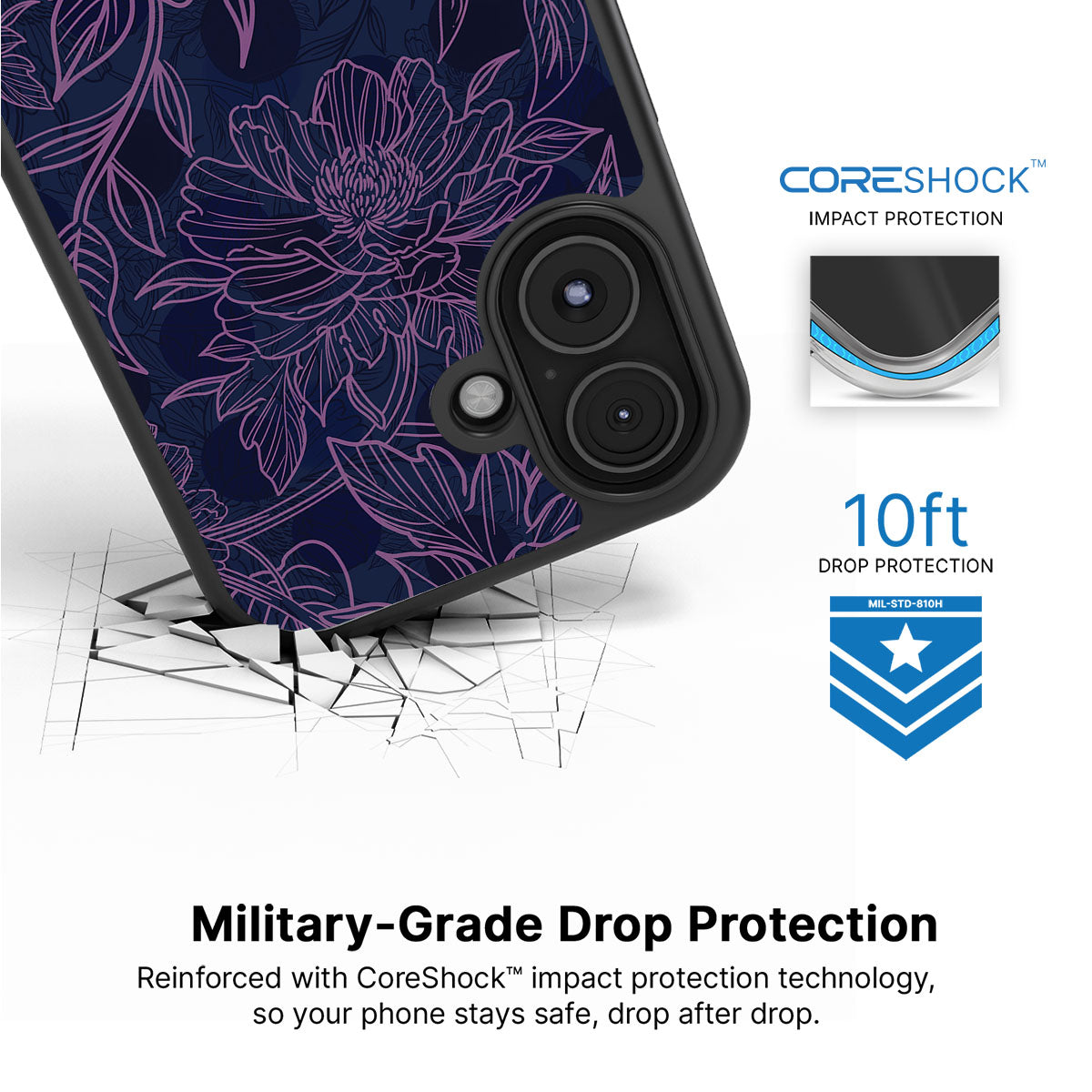 Luminous Blooms - iPhone 16 Plus Case #case type_core (magsafe), #case type_core (non magsafe)