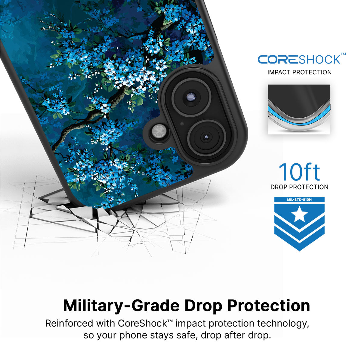 Moonlit Petals - iPhone 16 Plus Case #case type_core (magsafe), #case type_core (non magsafe)