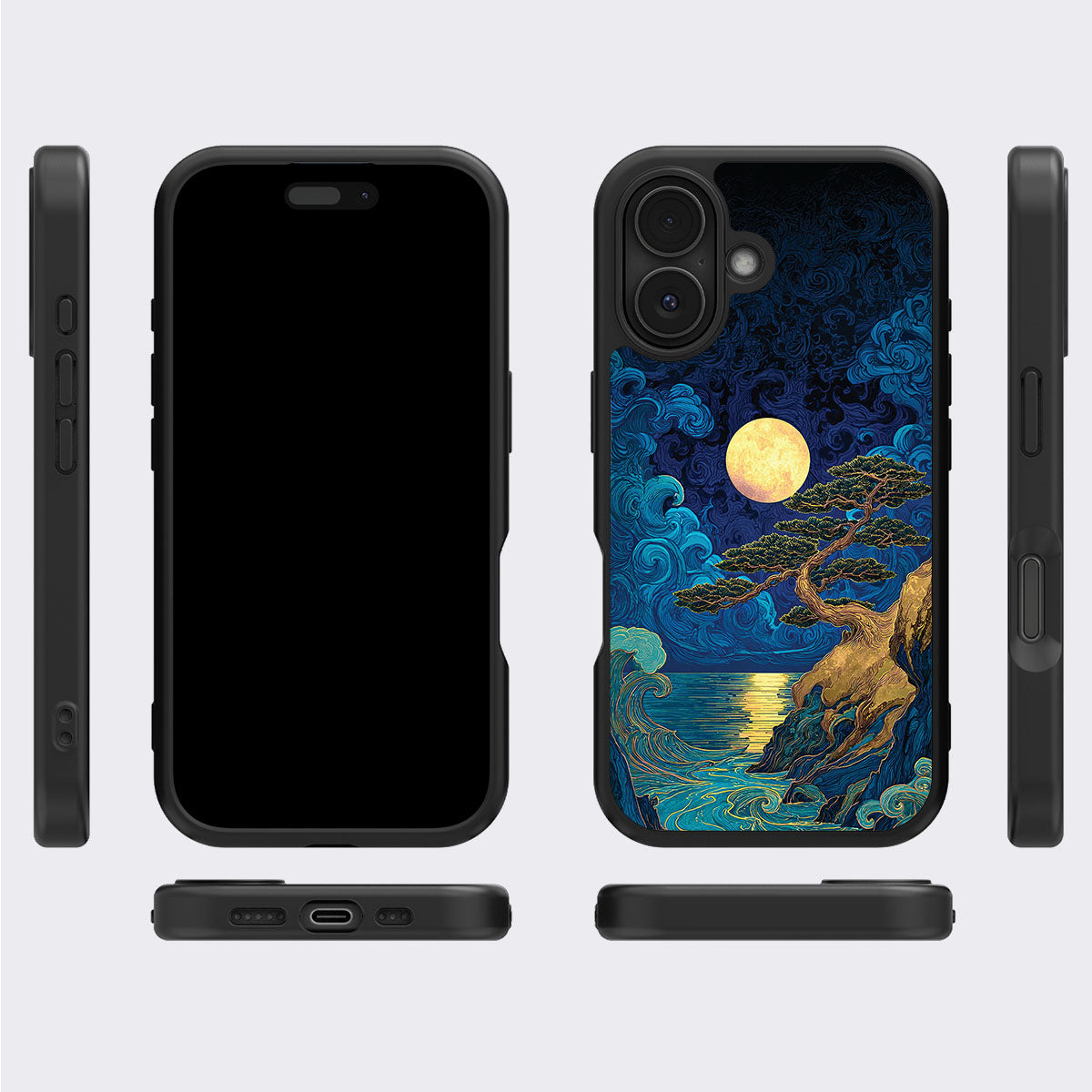 Moonlit Tide - iPhone 16 Plus Case #case type_core (magsafe), #case type_core (non magsafe)