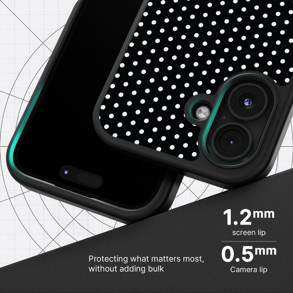 Noir Mesh - iPhone 16 Plus Case #case type_core (magsafe), #case type_core (non magsafe)