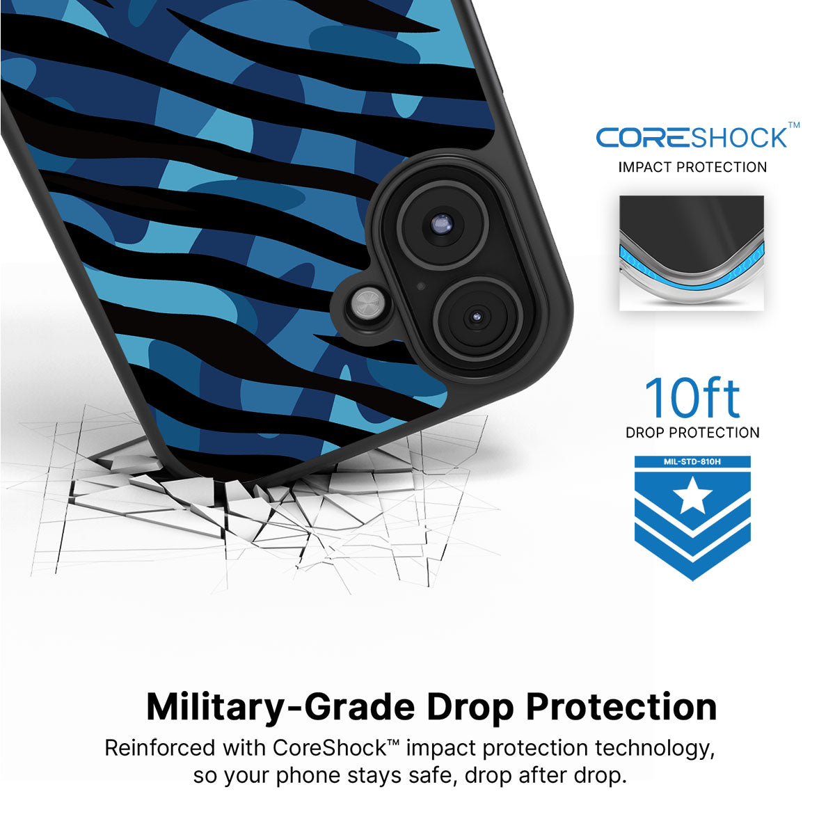 Ocean Camo - iPhone 16 Plus Case, #case type_core (magsafe), #case type_core (non magsafe)