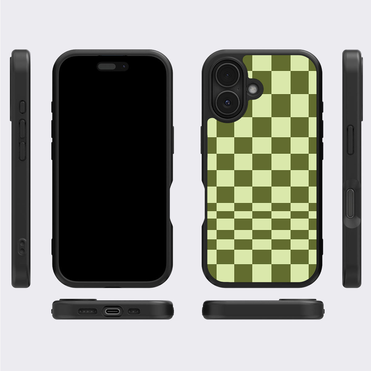 Olive Meadow iPhone 16 Plus case cover – multi-angle view
