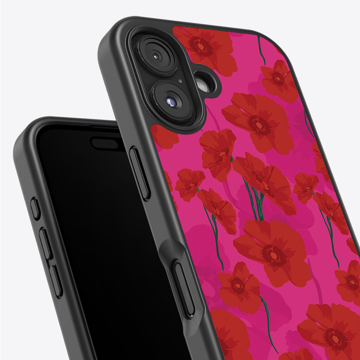 Pink Poppies - iPhone 16 Plus Case #case type_core (non magsafe)