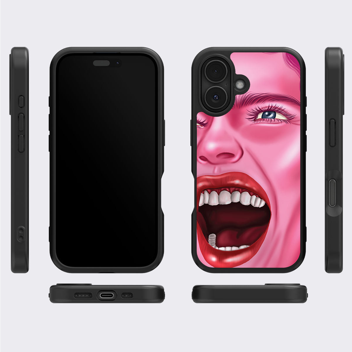 Pink Rage - iPhone 16 Plus Case #case type_core (magsafe), #case type_core (non magsafe)