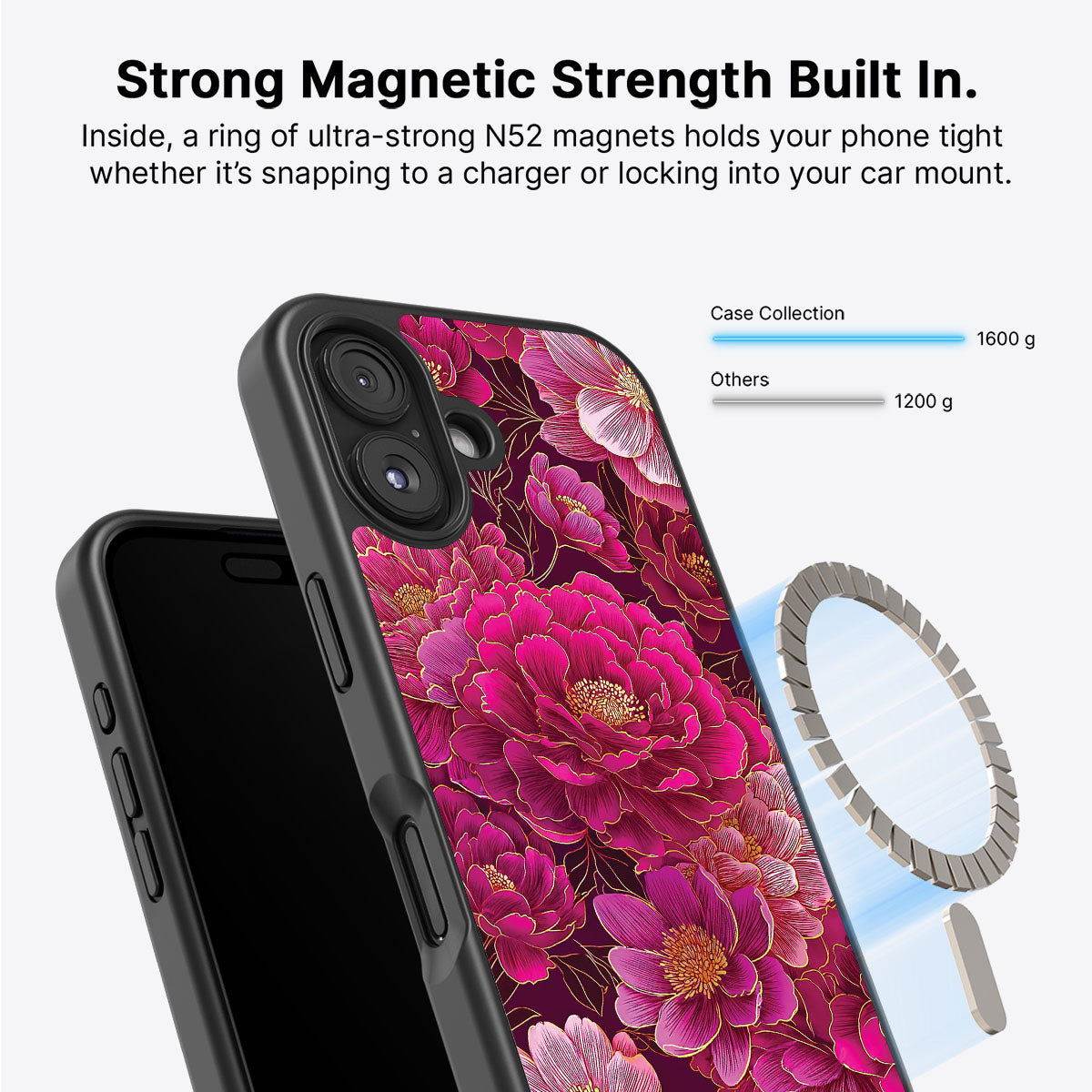 iPhone 16 Plus MagSafe case – Pink Reverie design