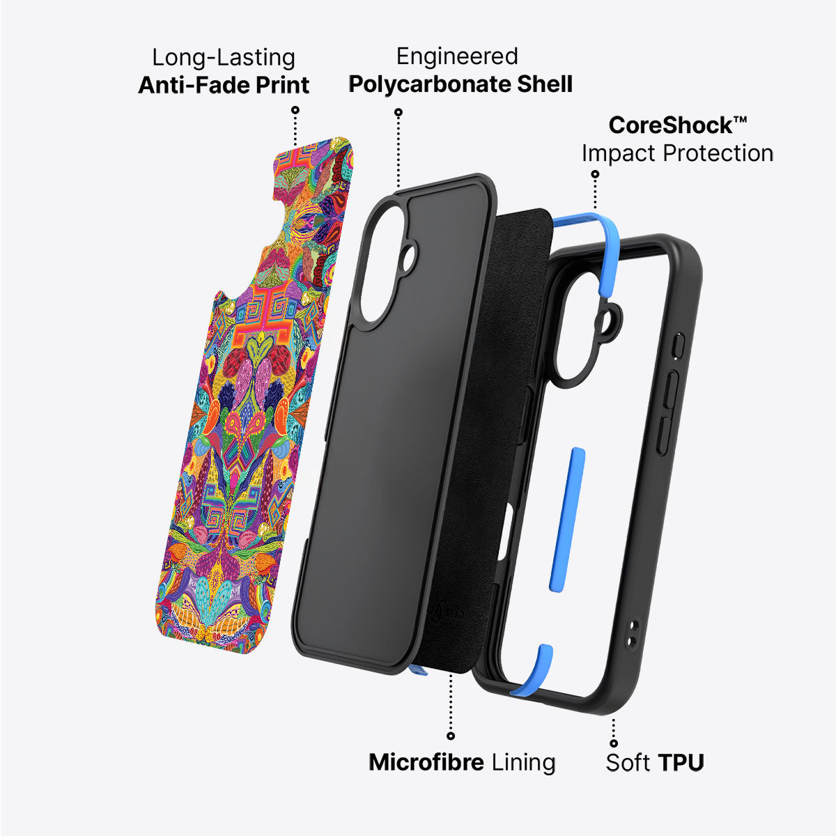 Psychaedellic - iPhone 16 Plus Case #case type_core (non magsafe)