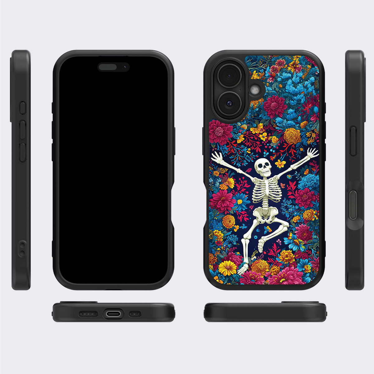 Floral Designer iPhone 16 Plus Case – Skeleton Garden | MagSafe
