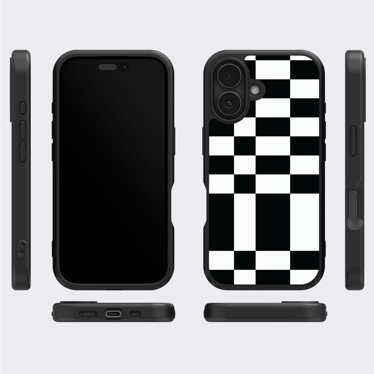 Skewed Checks - iPhone 16 Plus Case #case type_core (magsafe), #case type_core (non magsafe)