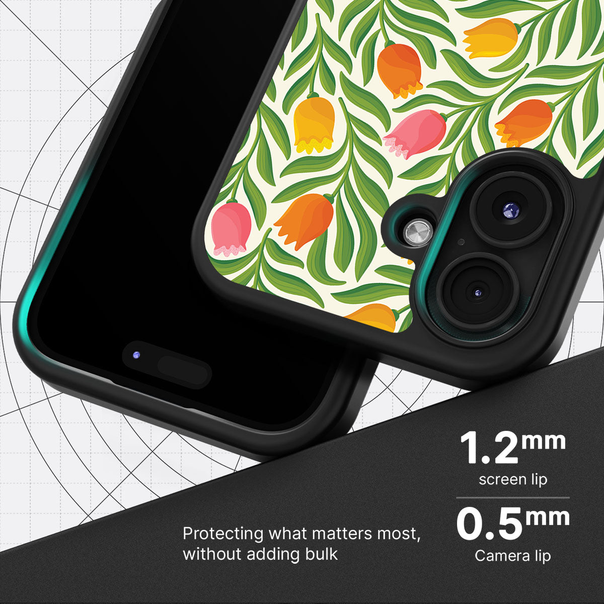 Spring Tulips - iPhone 16 Plus Case #case type_core (magsafe), #case type_core (non magsafe)