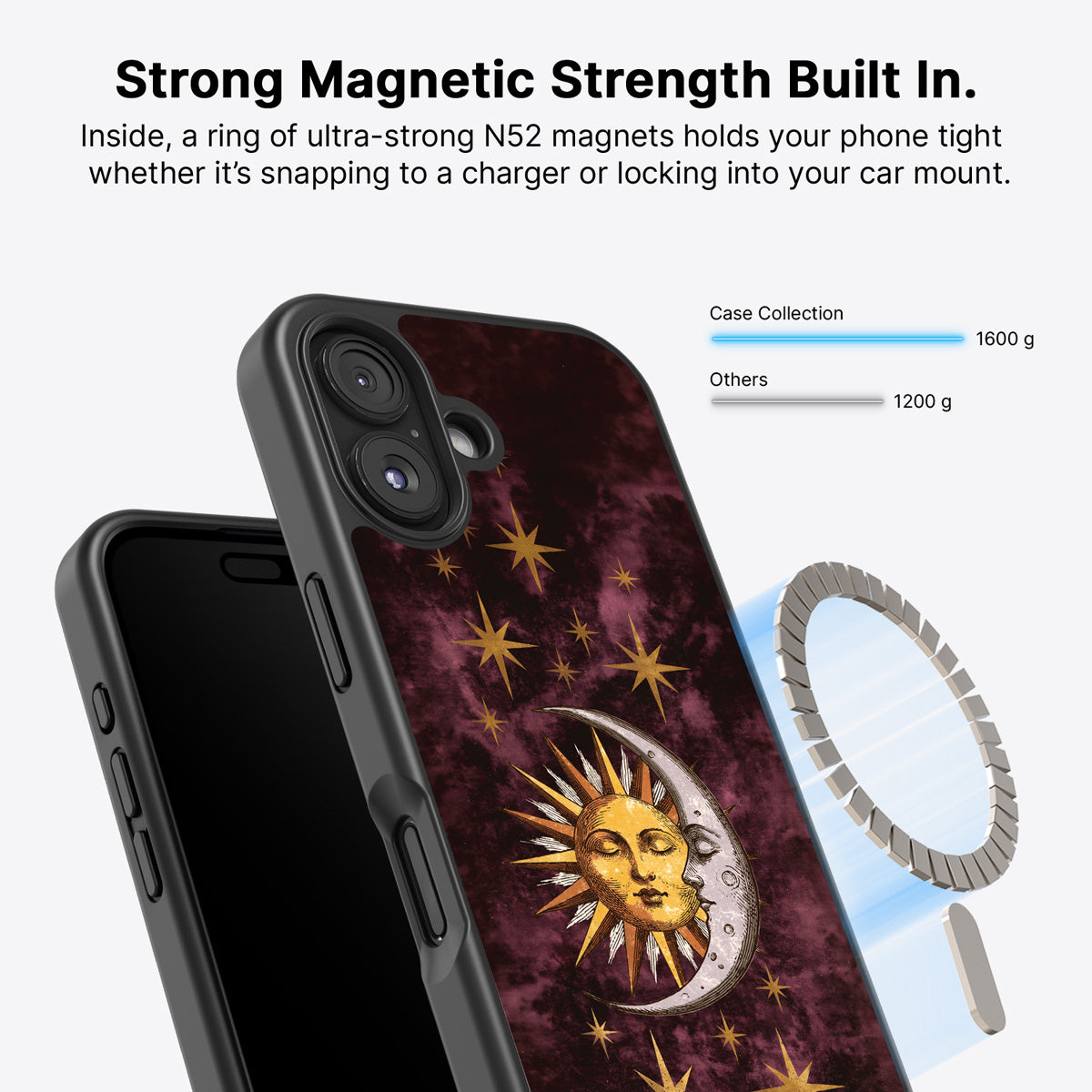 iPhone 16 Plus MagSafe case – Sun and Moon design
