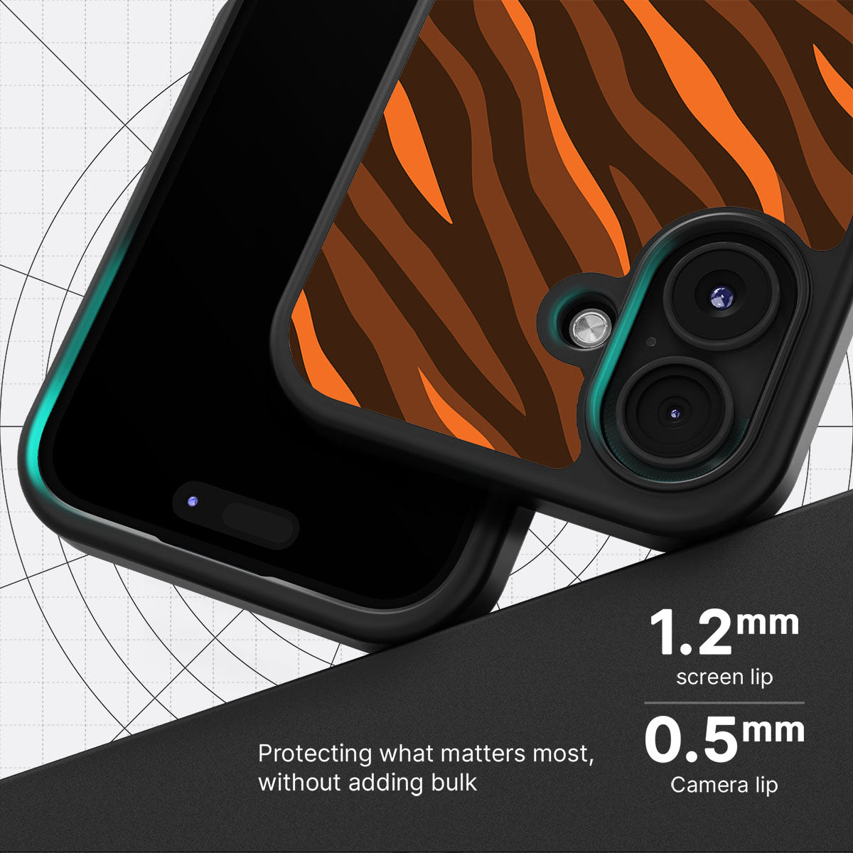 Tiger Trace - iPhone 16 Plus Case #case type_core (magsafe), #case type_core (non magsafe)