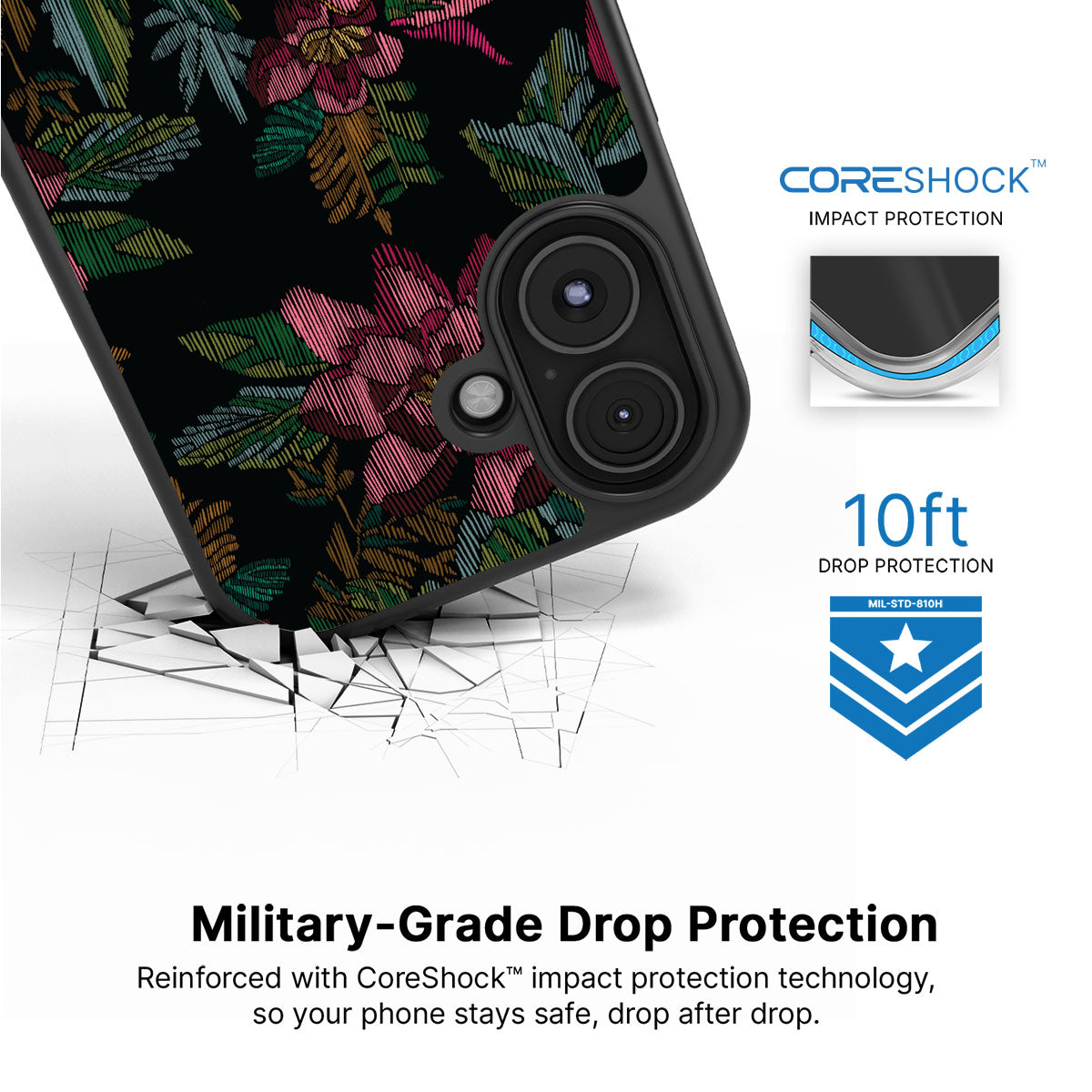 Woven Blooms - iPhone 16 Plus Case #case type_core (magsafe), #case type_core (non magsafe)