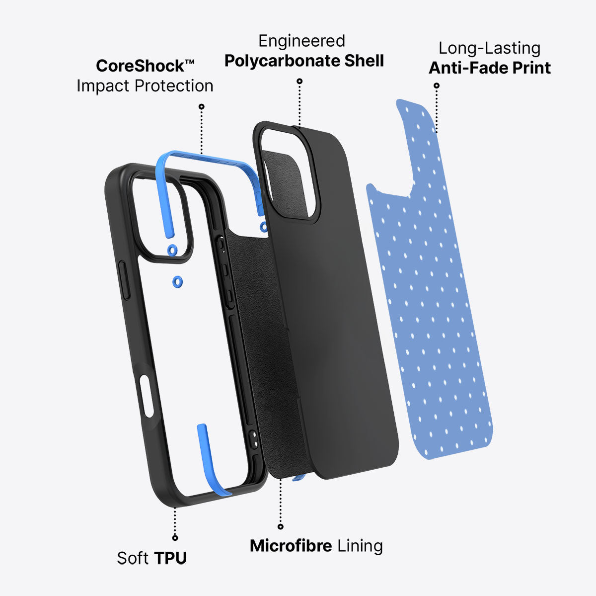 Azurelle - iPhone 16 Pro Case #case type_core (non magsafe)